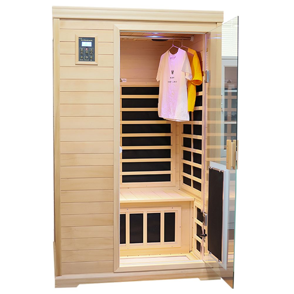 Two-person Far-infrared Hemlock indoor sauna room - Image 8