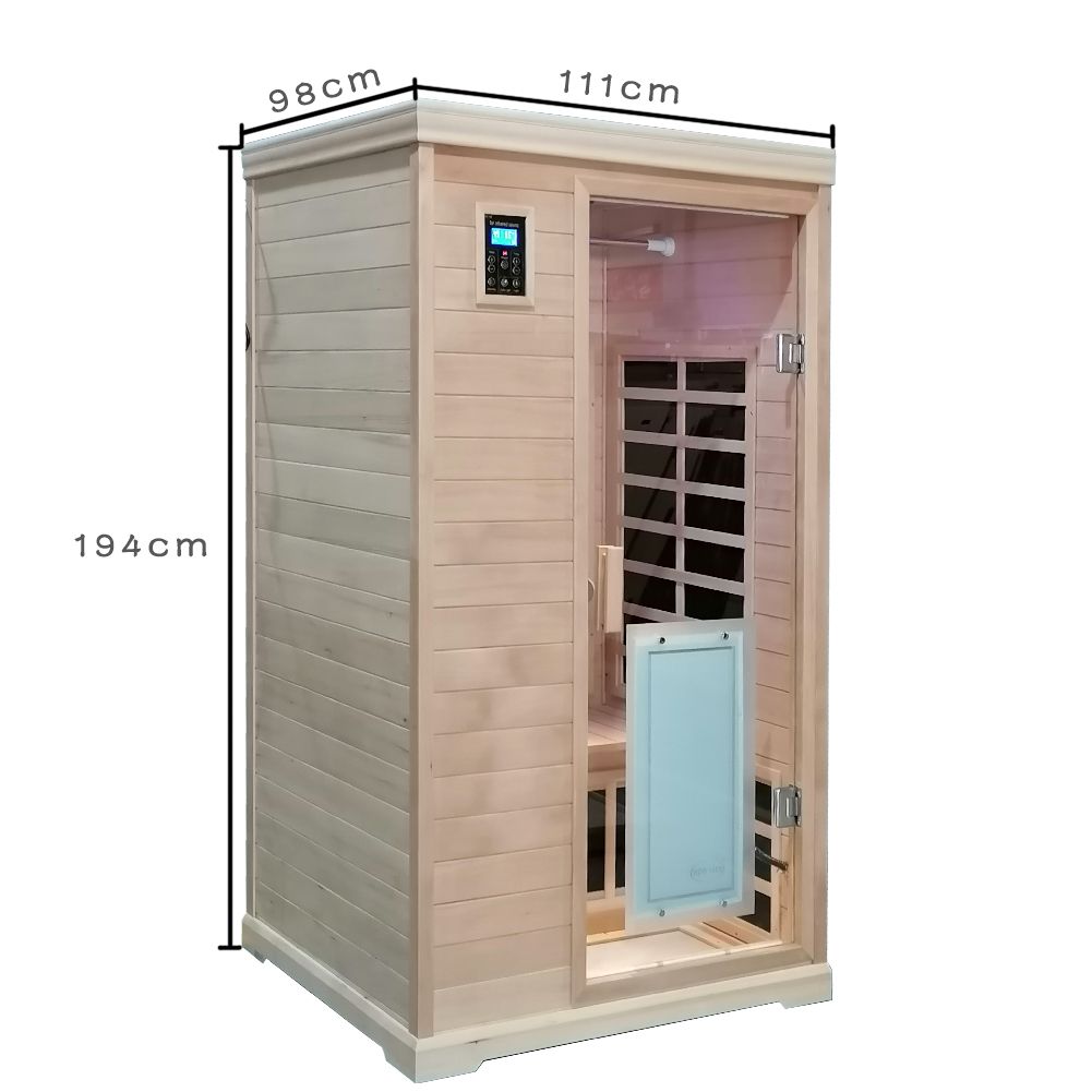 Two-person Far-infrared Hemlock indoor sauna room - Image 7