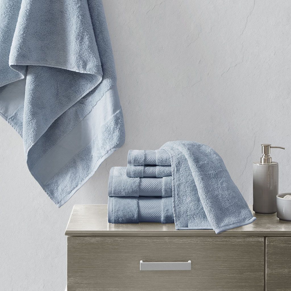 Cotton 6 Piece Bath Towel Set - Image 1