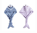2 Pcs Cute Hair Drying Towel Microfiber Hair Turban Absorbent Water; Blue Purple - Image 1