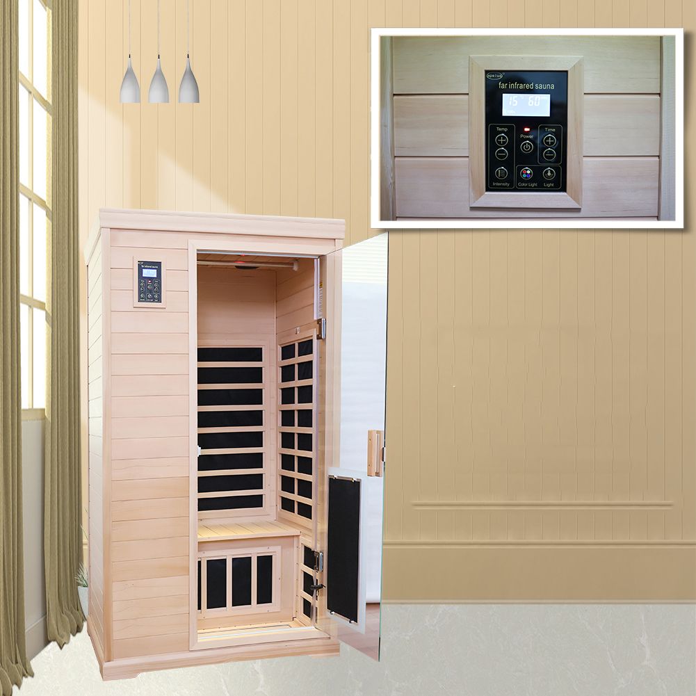 Two-person Far-infrared Hemlock indoor sauna room - Image 6