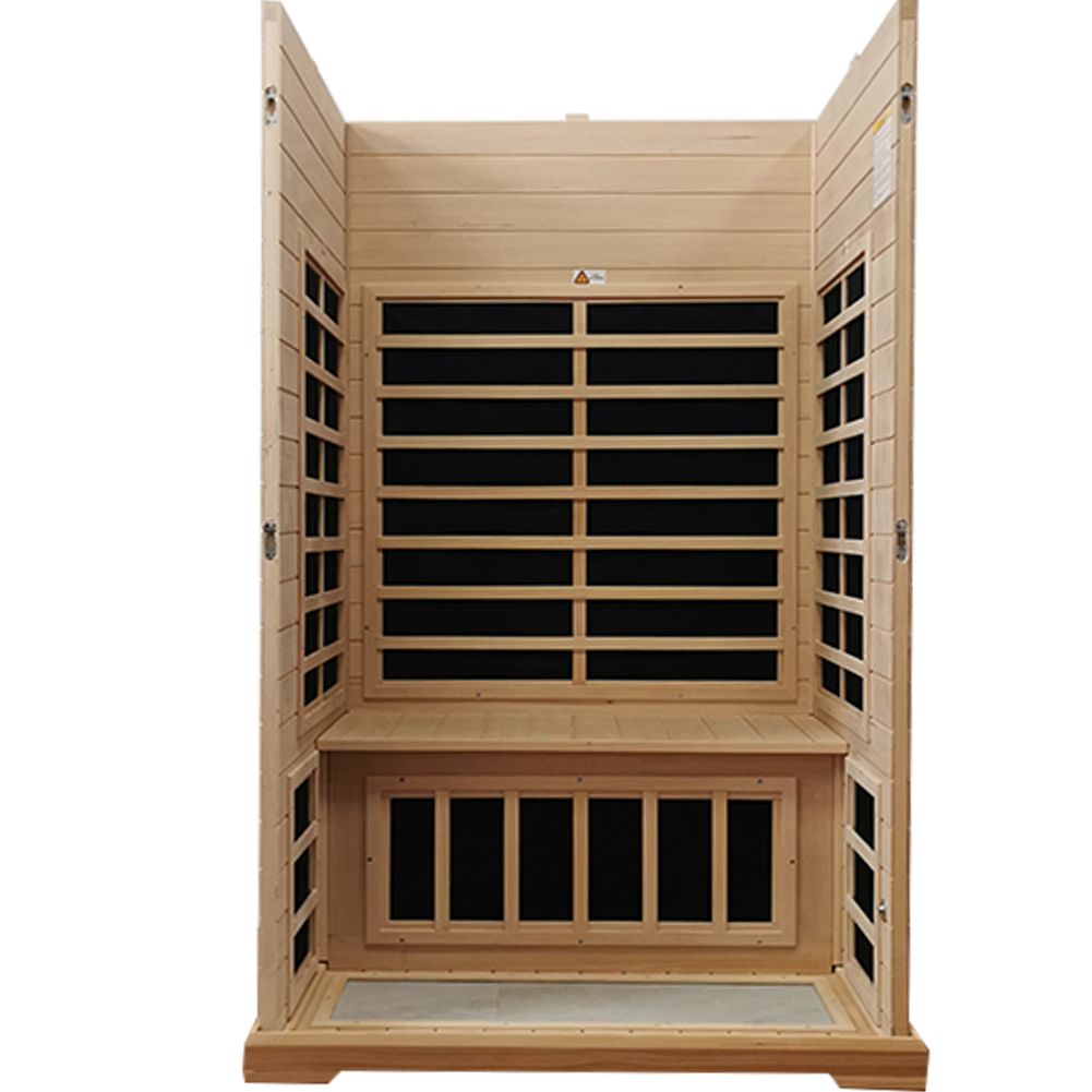 Two-person Far-infrared Hemlock indoor sauna room - Image 11