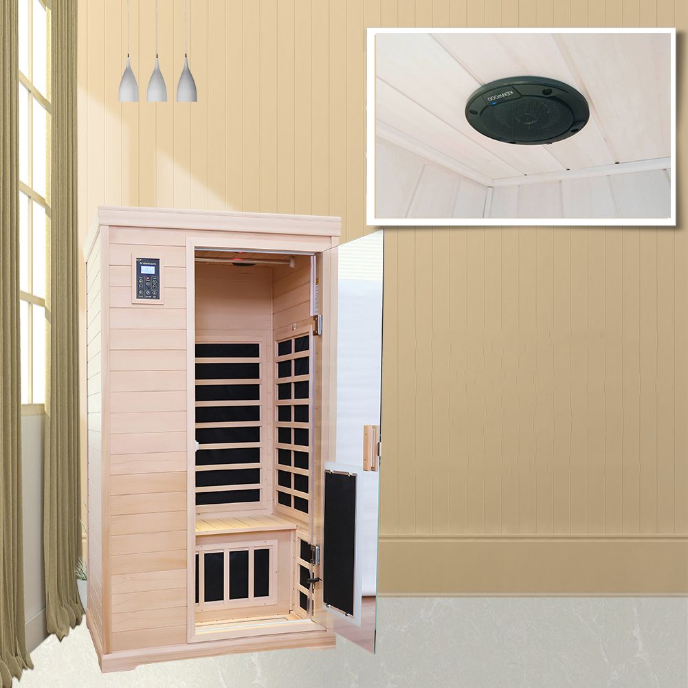 Two-person Far-infrared Hemlock indoor sauna room - Image 3